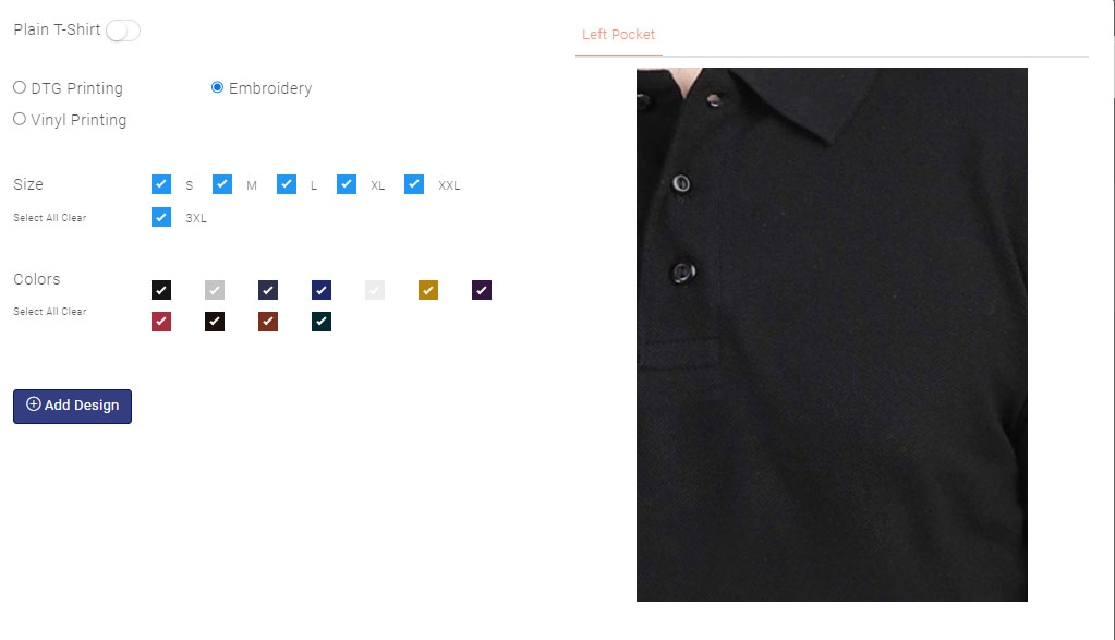 embroidery order in qikink print on demand