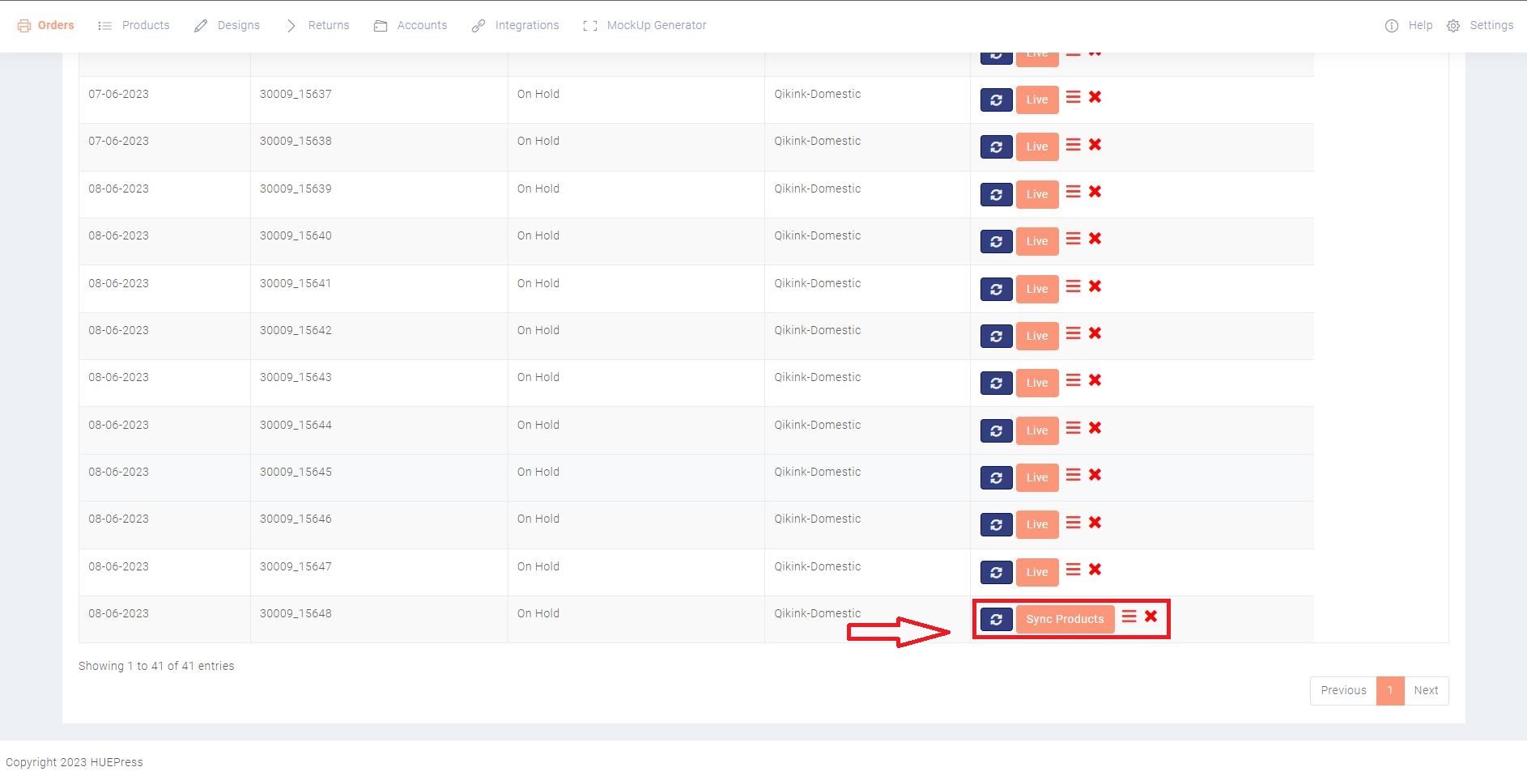 mapping products in qikink dashboard