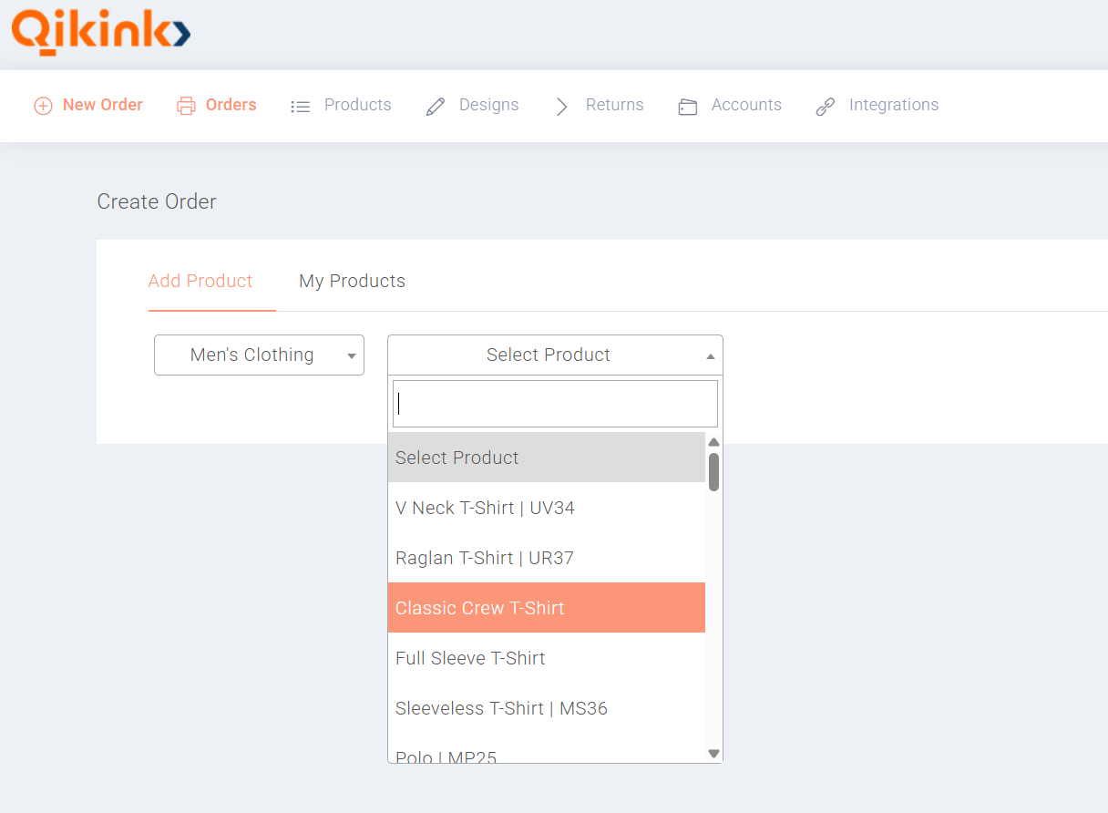 Select Product