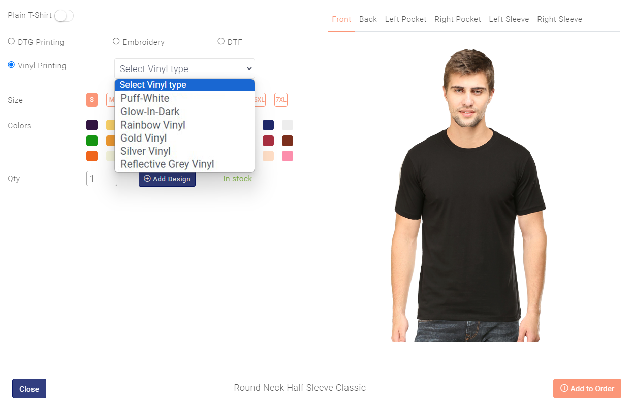 choose puff printing from the drop down menu